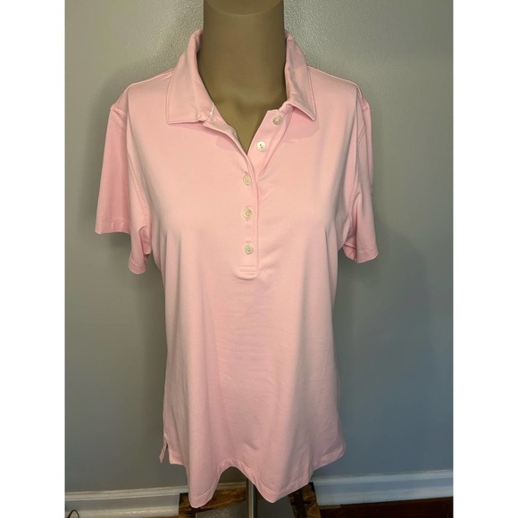 Women's Peter Millar Pink Polo Size Large - Picture 1 of 6